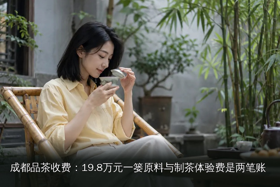 年轻女性品茶主题图｜成都·竹影院落盖碗茶