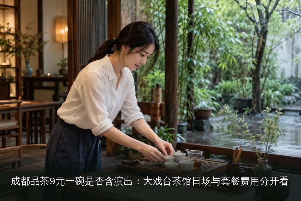 年轻女性品茶主题图｜成都·庭院茶席布置