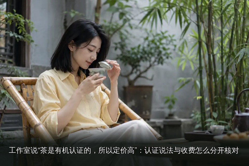 年轻女性品茶主题图｜成都·竹影院落盖碗茶